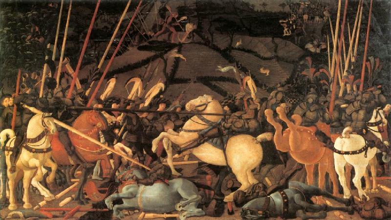 UCCELLO, Paolo Bernardino della Ciarda Thrown Off His Horse wt